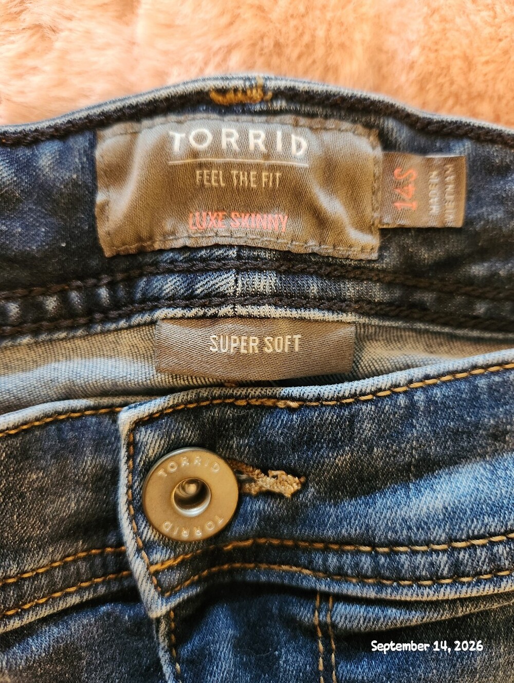 torrid Dark Blue Luxe Skinny Jeans